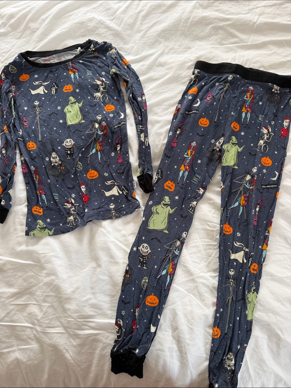 Little Sleepies Navy Halloween Nightmare Pattern Pajama Set
